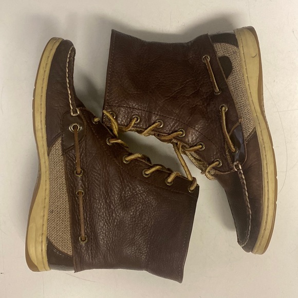 SPERRY Top Sider Ankle Boots Leather Fabric Shoes main image 4